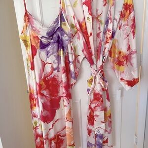 NATORI nightgown & robe set size L kimono sleeves